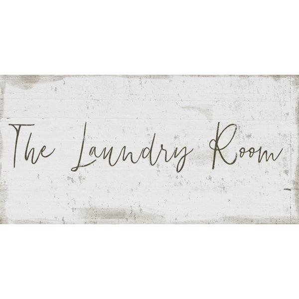 August Grove The Laundry Room Script Wrapped Canvas Typography Wayfair.co.uk